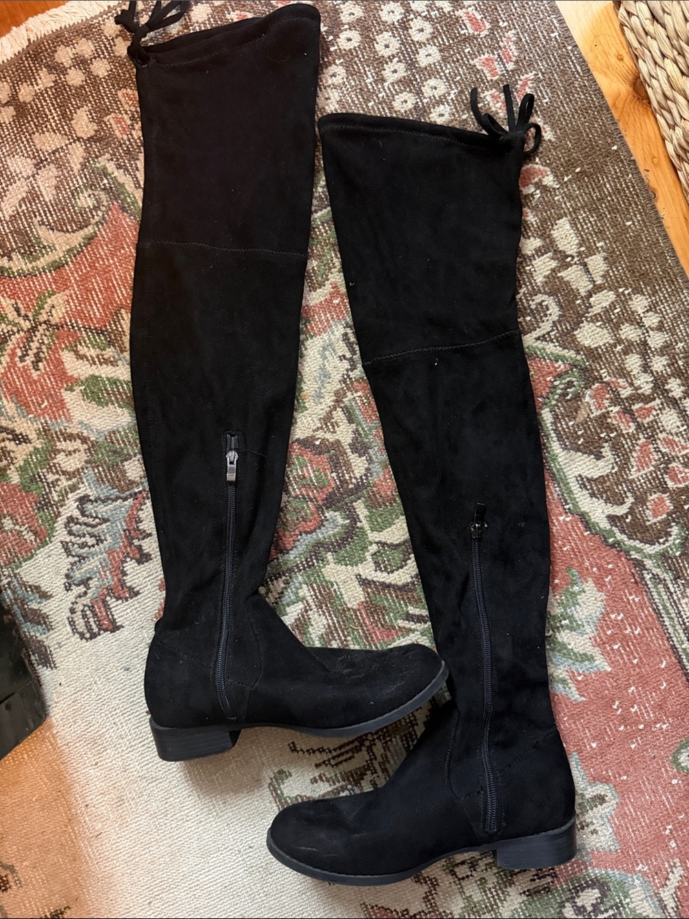 Catherine Malandrino Black Over-the-Knee Suede Riding Boots - Women